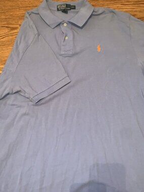 Ralph Lauren Polo XXL Blue Orange Horse Shirt Sleeve Shirt Men’s